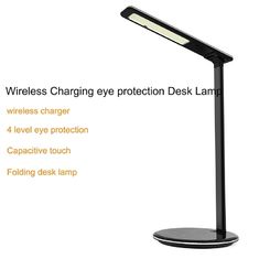 2 in 1 Trending products 2019 LED Table Lamp Folding Touch Eye Protection Desk Lamp Fast Wireless Charger for iphone for samsung
